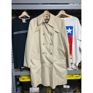 Womens XL Burberrys England Beige Tan Trench Coat